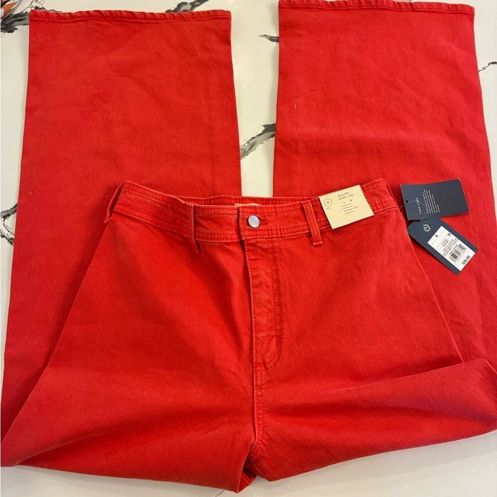 Universal Thread Red High Rise and Wide Leg Jeans